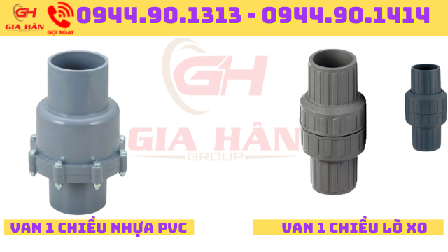 VAN 1 CHIỀU NHỰA PVC - VAN 1 CHIỀU LÒ XO NHỰA PVC